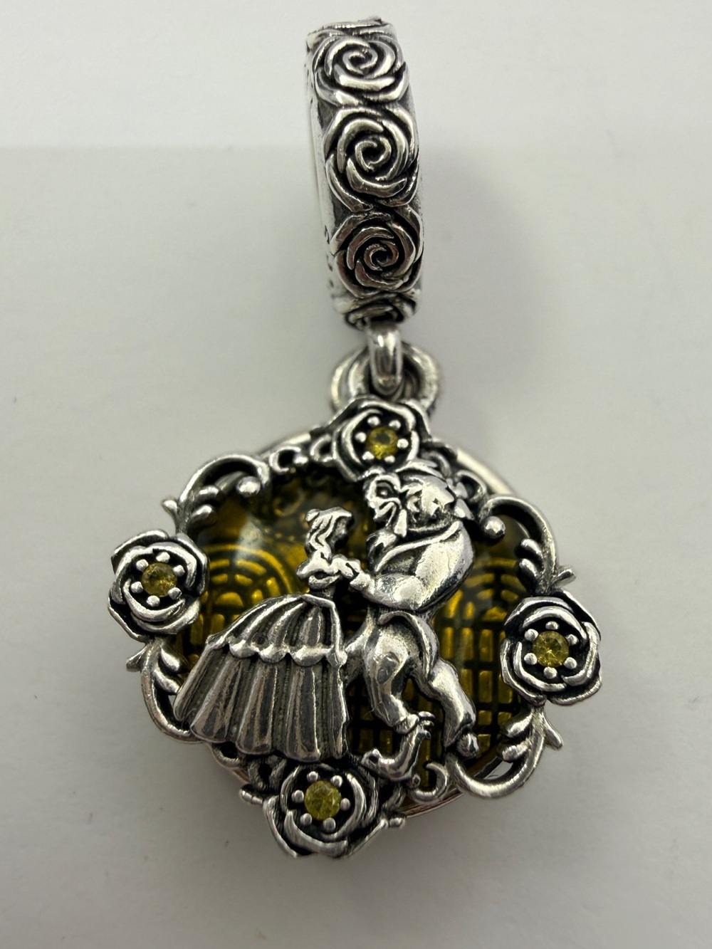 Pandora Disney Beauty Beast Dancing Dangle Charm 799014C01